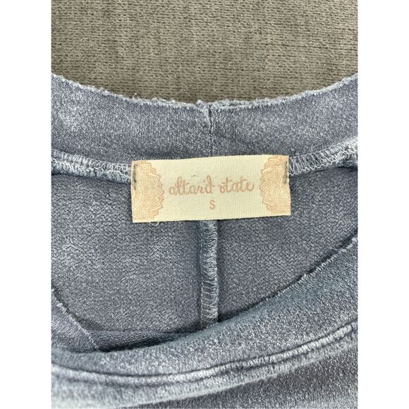 Altar’d State Tiered Tunic Top Womens S Blue Gray Boho Grunge Babydoll Festival - Picture 5 of 9